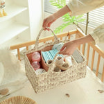 ANKICK Diaper Caddy Organizer,Cute Floral Nursery Storage Basket,Soft Portable Changing Table Car Caddy Organizer Gift (Floral B)