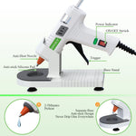 Hot Glue Gun Kit, MONVICT 40W Mini Glue Gun with Fine Tip & 30 Glue Sticks, Suction Cups Stand & Anti Stick Silicone Mat, On/Off Switch Design for DIY, Crafts, Home School Project…
