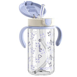 Evorie Tritan Spill Proof Toddler Straw Sippy Cup, 10 oz for Baby and Toddlers 1-3 Years Old, No Spill Straw Water Bottle with Removable Handles, Ideal for School, BPA-Free, Giraffe (New)