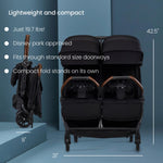 Silver Cross Jet Double - Full Size Side by Side Double Infant & Toddler Stroller - Lightweight, Compact & Easy to Fold, with All-Terrain Wheels – Disney Park Approved