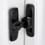 INIRET 3 Pack Barn Door Latches,90/180 Degree Gate Lock,Zinc Alloy Right Angle Door Lock Latch,Flip Gate Latches Hardware,Door Security Sliding Door Latch Lock fo Cabinets,Bathroom,Barn Door (Black)