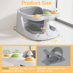 Baby Bath Seat for Babies 6 Months & Up, Bath Seats for Babies Sitting Up, Non-Slip, Comfortable Infant & Toddler Bath Seat for Newborns, Grey Baby Bath Chair