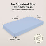 KeaBabies 2-Pack Organic Crib Sheets for Boys, Girls - 52x28 Fitted Crib Mattress Sheet Neutral, Breathable Jersey Cotton Cover for Baby Bed, Toddler Mattress, Soft & Cute Prints (Blue Flax)