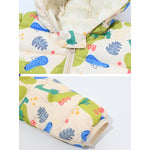 AIWUHE Baby Winter Hooded Down Jacket Boys Girls Light Warm Puffer Coats Toddler Bear Ears Zipper Up Down Coats Outwear Beige Giraffe 18-24 Months 100