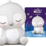 Tonies Night Light - Sleepy Penguin Audio Play Character from Sleepy Friends | Warm Glow | 140 Minutes of Beautifully Composed Melodies | Record Your Own Bedtime Stories