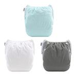 ALVABABY Baby Swim Diapers 3pcs One Size Reuseable Washable & Adjustable for Swimming Lesson & Blue Gray White 3SWY18