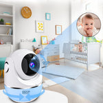 Buradin Baby Monitor, 5'' Screen with 32 Hours 5000mAh Battery, Pan-Tilt-Zoom Video 1080P Baby Monitor with Camera and Audio, Night Vision, VOX, 2-Way Talk, 8 Lullabies and 1200ft Range No WiFi