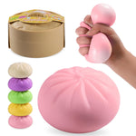 Dumpling Squishy Mystery Box, Dumplings Squeeze Stress Balls for Kids & Adults, Sensory Fidget Toys for Anxiety Relief, Crazy Fun Surprise Dumpling Ideal Gift for Boys,Girls,Teens(Pink)