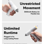 HOTO Cordless Auto Dispensing Glue Gun, Easyflow Hot Glue Gun with 40 Glue Sticks, 30s Fast Heating, 3000mAh USB-C Rechargeable, Anti-Scald & Anti-Drip, Ideal for DIY Crafts, Home Repairs & Decoration