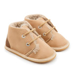 Meckior Baby Booties Newborn Infant Unisex Baby Girls Boys Velvet Rubber Anit-Slip Sole Shoes Toddler Fleece Cozy Winter Warm Prewalker Boots
