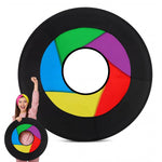Gemscream Giant Flying Disc Soft Foldable Flying Ring Throwing Safe Lightweight Fabric Disc with Storage Bag for Summer Kids Adults Family Outdoor Fun School Activities (Rainbow Style,36 Inch)