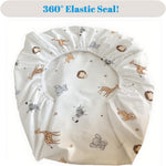 MorroMorn Baby Crib Sheets Fitted Crib Sheet for Boys Girls, for Standard Crib and Toddler Mattress, Super Soft Jersey Knit Microfiber, Cute Neutral, Baby Bed Sheet, 28x52x8in, (Animals)