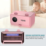 YGiTK Portable Baby Wipe Warmer —Dual Layer with Face Mask Heating Wet Wipe Warmer, 4-Level Temperature Adjustable,Large Capacity and Touch Control, Fast Heating for Newborn Night Care