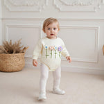 YINGISFITM Newborn Baby Girl Clothes Love Heart Long Sleeve Bubble Romper Sweatshirt Onesie Infant Valentines Spring Outfits