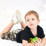 Kucnuzki Boys' Outfit, Cotton Blend 2PC Set, Short Sleeve Light Black T-Shirt & Shorts, Summer Outfits for Little Kids 2-3T