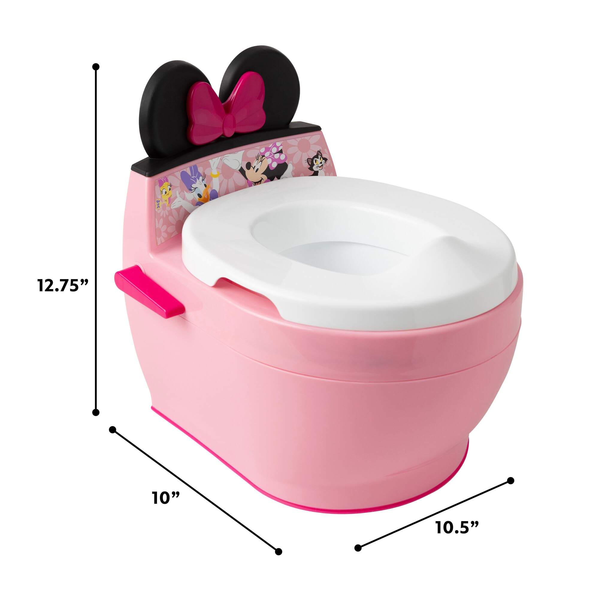The First Years Disney Minnie Mouse Potty Training Toilet and Toddler Toilet Seat Attachment - 2-in-1 Toddler Potty Training Toilet with Removable Toilet Training Seat - Potty Training Must Haves