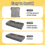 ENITYA Travel Toddler Bed, 2-in-1 Convertible Bed for Toddler Portable Floor Beds for Girls and Boys, Made with High-Density Foam and Washable Cover,Gray