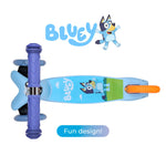 Bluey Self Balancing Kick Scooter with Light Up Wheels, Extra Wide Deck, 3 Wheel Platform, Foot Activated Brake, 75 lbs Limit, Kids & Toddlers Girls or Boys, for Ages 3 and Up