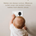 BBsecure Outlet Covers Baby Proofing - 40 Pack Plug Covers Baby Proofing with Unique Rotating Design, Outlet Plug Covers to Prevent Electrical Shock, for US 3-Prong, Home, Office, School, White