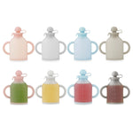 PandaEar 4 Pack Reusable Silicone Baby Food Pouches, Washable Freezer Squeezable Pouch for Toddler Kids, BPA-Free Silicone Refillable Baby Food Storage, 4oz