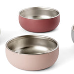 Monkey Proof™ Non-Toxic Stainless Steel Child Bowl 5” with Non-Slip Silicone Shell, Multi-color, (Set of 4 bowls) Unbreakable, Mess Free Feeding for Babies, Toddlers, Kids, BPA free