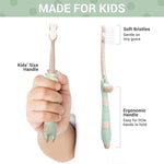 ANPEI ROARex Vegan Earth Friendly All Natural Kids Toothbrush Made from Plants – Sweet Baby Giraffe | 100% Biodegradable and Compostable | 1% for The Planet Product