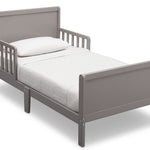 Delta Children Fancy Wood Toddler Bed - Greenguard Gold Certified, Grey