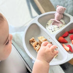 PandaEar 6 Pack Baby Led Weaning Spoons Forks 6+ Months | Silicone Baby Spoons and Fork Self Feeding Utensils, Toddler Infant Anti-Choke Feeding Utensils, Bear Shape (Pink Green Linen)