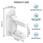Matenf Childproof Door Lever Lock (2 Pack) Prevents Toddlers Pets From Opening Doors, Door Handle Lock for Babyproofing, Durable Safe ABS Material Strong Adhesive, No Drill Tool Needed Easy to Install