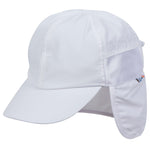 SwimZip Sun Hat with Neck Flap | UPF 50+ Protection for Baby, Toddler, and Kids White