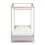Delta Children Poppy House Wood Twin Bed, Platform Bed - No Box Spring Needed, Blush Pink