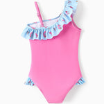 Disney Toy Story Cowgirl Jessie Girls Swimsuits UPF 50+ One Piece Bathing Suits Ruffle Hem Sport Summer Beach Swimwear Pink Quick Dry for Toddler Girls 2T