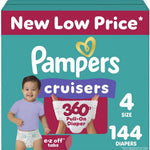 Pampers Diapers - Cruisers 360 - Size 5, 128 Count, Babyproof up to 100% Leakproof Pull-On Diaper
