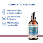 Motherlove Pregnant Belly Oil (4 oz) Natural Moisturizer to Soothe Itchy Skin & Prevent Stretch Marks—Non-GMO, Organic Herbs, Vegan