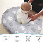 Nursing Pillow Cover, Elephant Breastfeeding Pillow Slipcover for Baby Boys & Girls, Animal Nursing Pillow Case for Newborn, Soft Fabric Fits Snug On Infant, Washable & Breathable (ONLY COVER)