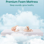 Babelio Memory Foam Crib Mattress Dual-Sided Baby Toddler Mattress Standard Size, Removable Waterproof Cover, CertiPUR-US Certified, Grey