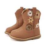 BMCiTYBM Baby Cowboy Boots Infant Cowgirl Western Shoes Brown 18-24 Months
