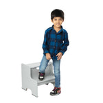 Melissa & Doug Kids Furniture Wooden Step Stool - Gray