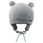 Duoyeree Baby Winter Hat Earflap Cotton Lining Knit Beanie Cap for Toddler Girl Boy (0-6 month, Grey)