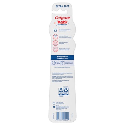 Colgate My First Baby and Toddler Toothbrush, Extra Soft Infant Training Toothbrush, Ages 0-2, 6 Count