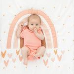 3 Piece Rainbow Boho Crib Bedding Set - Standard Size Nursery Bedding for Boys and Girls with Crib Sheet, Comforter & Crib Skirt
