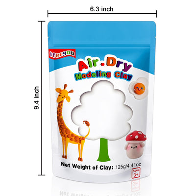 ifergoo Modeling Clay, 24/36 Colors Air Dry Clay Best Gift for Kids, Super Light Magic Clay with Sculpting Tools and Project, No-Sticky and Non-Toxic (White Color)