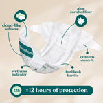 Bum~Bum Luxury Diapers, Size 1, 82 Count, Fragrance-Free