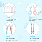 Baby Toddler Infant Toothbrush 6 to 12 Months and Up Age 1 2 3 1-2 2-4 Year Old, 10 in 1 Toothbrushes Gift Set with Soft Finger U-shaped Brush Brushing Bristles for Newborns Kids Children Child