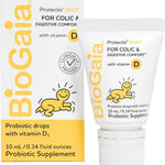 BioGaia Protectis Baby Probiotic Drops | Colic & Gas Relief + Vitamin D | Safe for Newborns | Ease Crying, Fussing, Colic, Gas, Spit-ups & Constipation | No Dairy, Soy & Gluten | 50 Day Supply | 10mL