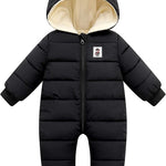 XMWEALTHY Baby Clothes Cute Infant Toddler Snowsuit Warm Newborn Boy Girl Winter Coats Hooded Zip Jumpsuit