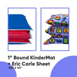KinderMat + Eric Carle Kinderbundle - ABC & 123 - Full Nap Mat & Washable Cover, Special Edition - 47" x 22", Value Bundle, Great for Daycare & Family Households