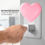 INZU Night Lights Plug into Wall, LED Night Light for Kids, Cute Nightlight with Auto Dusk to Dawn Sensor, LED Nightlight with Soft Warm Light for Bedroom, Nursery, Bathroom, Hallway (Pink)