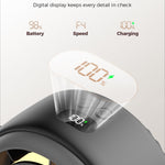 SWEETFULL Baby Stroller Fan - 4000mAh Rechargeable 4-Speed Quiet with LED Display & Night Light, Mini Portable 360° Clip On Safe Fan for Car Seat, Crib, Travel - Black