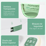 Momcozy Upgrade Wipe Warmer, Dual Seals for Maximum Moisture Wipe Dispenser, Innovative Spring Design, Compatible with 60-80pcs Wipes, Diaper Wipe Warmer with Night Light, 4 Modes of Temperature
